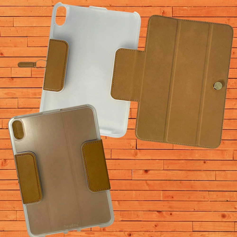 heyday Tablet Case for iPad Mini 6 | Brown Faux Leather | Tri-Fold Viewing Stand